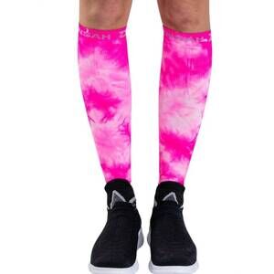 NEW ZENSAH compression leg sleeves in tie dye neon pink